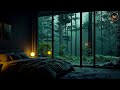 Warm Room with Soft Rain Sounds & Soothing Piano for Sleeping | Deep Sleep, Calming, Relaxing Music