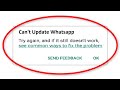 How To Fix Can't Update Whatsapp Error On Google Playstore Android & Ios - Fix Cannot Update App