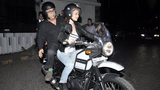 Kalki Koechlin Riding Royal Enfield Himalayan Bike On Mumbai Roads Kalki Koechlin Riding Royal Enfield Himalayan Bike On Mumbai Roads