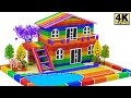 Magnet Challenge - Build Country House, Swimming Pool With ASMR Magnet Balls