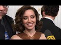 Aubrey Plaza Reacts to Eerie Twinning Moment with Jenna Ortega at SAG Awards (Exclusive)