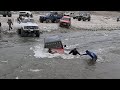 Crazy River Crossing! Red Jeep goes for a swim at Azusa Canyon OHV (6/14/2023)