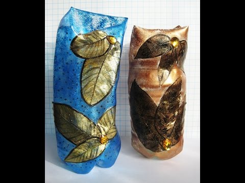 Вазы из пластиковых бутылок своими руками мастер класс