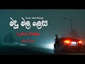 Madu Mala Lesa (මදු මල ලෙස) - Udesh Nilanga Cover Song - Sinhala Lyrics Video 2021