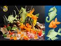 Sea Bed Carving made using vegetables | Vegetable carving |Fruit & Vegetable carving |Vegetable Art|