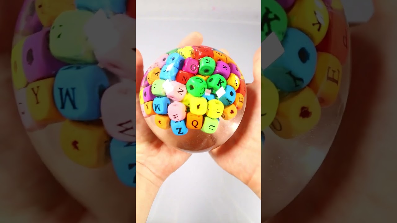 Satisfying How to make Squishy Stress Ball Beads Cutting 말랑이 만들기 자르기 Fidget Toy ASMR #shorts