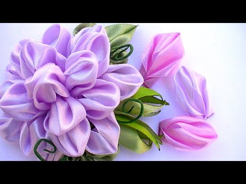 Лепестки канзаши из ленты мастер класс видео Лепестки канзаши из ленты