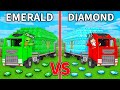 JJ's DIAMOND Truck vs Mikey's EMERALD Truck Build Battle in Minecraft - Maizen