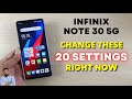 Infinix Note 30 5G : Change These 20 Settings Right Now