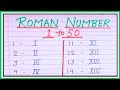 Roman numbers 1 to 50 | roman numerals |Roman Number 1 se 50 tak | how to write roman numbers ||