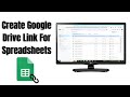 How to Create Google Drive Link For Spreadsheets