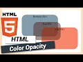 Change Background Color Opacity | HTML and CSS Tutorial