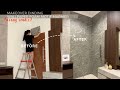 [ENG SUB] Panel dinding dengan foam wallpaper sticker motif marmer | Pemasangan sendiri
