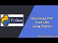 Download PDF File from URL using Python