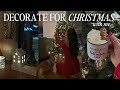 DECORATE FOR CHRISTMAS WITH ME 🎄 | shopping for decor, getting in the spirit ~aesthetic & cozy 2023