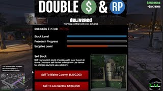 GTA 5 Gunrunning Double $ (Selling FULL Stock From Bunker $2,478,000)