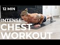 INTENSE CHEST WORKOUT AT HOME | 12 MIN PUSH UP WORKOUT | 30 DAY PUSH UP CHALLENGE