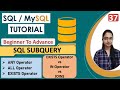 37-Subquery Using ALL,ANY & EXISTS Operators in SQL | Example | Advance SQL | EXISTS vs IN vs JOINS