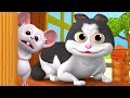 Meow Meow Billi Karti | Kids Poems In Hindi | Hindi Balgeet | म्याऊँ म्याऊँ | Super Kids Network