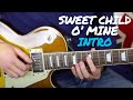 Sweet Child O Mine INTRO Guitar Lesson Tutorial - Guns N Roses Slash