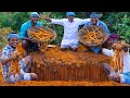 PALMYRA SPROUT | Harvesting | Panang Kilangu | Traditional Natural Snack Recipe Cooking in Village
