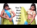 South Indian Aunty Saree Wearing | How To Wear Low Waist Saree