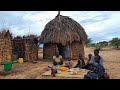 Cooking  African Traditional  food for  lunch/African village life
