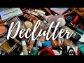 DECLUTTER MY MAKEUP COLLECTION WITH ME | LET'S GET RID OF SOME MAKEUP! (collection clean out)