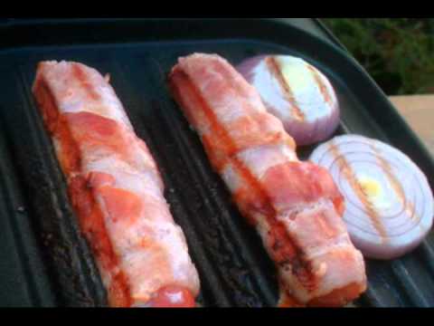 George Foreman Bacon Wrapped Hot Dogs George Foreman Bacon Wrapped Hot Dogs