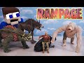 RAMPAGE MOVIE TOYS Lizzie vs George vs Ralph Unboxing Commercial Stop Motion Adventure 2018