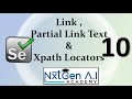 Selenium Tutorials - 6. Link , Partial Link Text and Xpath Locators
