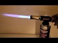 Butane Blow Torch Flame Demonstration - simple device how to use