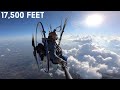 Flying To 17,500 Feet on my Paramotor!