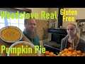 Wood Cookstove Crustless Pumpkin Pie from Scratch Gluten Free