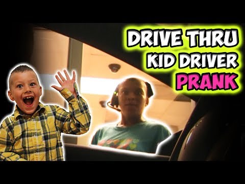 DRIVE THRU KID DRIVER PRANK 