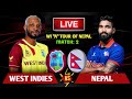 NEPAL VS WEST INDIES A MATCH 2 | NEPAL VS WEST INDIES A T20 LIVE SCORES & COMMENTARY | CRICFOOT