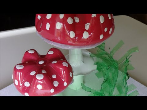 Как из пластиковой бутылки сделать гриб