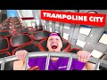 Extreme Hide and Seek In a Trampoline City!