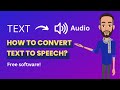 Free text to speech software | Convert text to speech