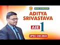 Aditya Srivastava AIR 1 IAS Topper | UPSC Result 2023 | Mock Interview | Vajirao & Reddy Institute