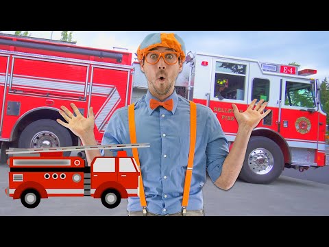 Blippi Learns Trucks at the Fire Station and More Educational Videos for Toddlers