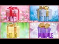 Choose your gift🎁😍💙💖 #chooseyourgift #pickonekickone #4giftbox #pink #blue #gold #purple #giftbox