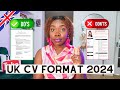 How To Write A CV In UK Format 2024 | FREE UK CV Template + Checklist