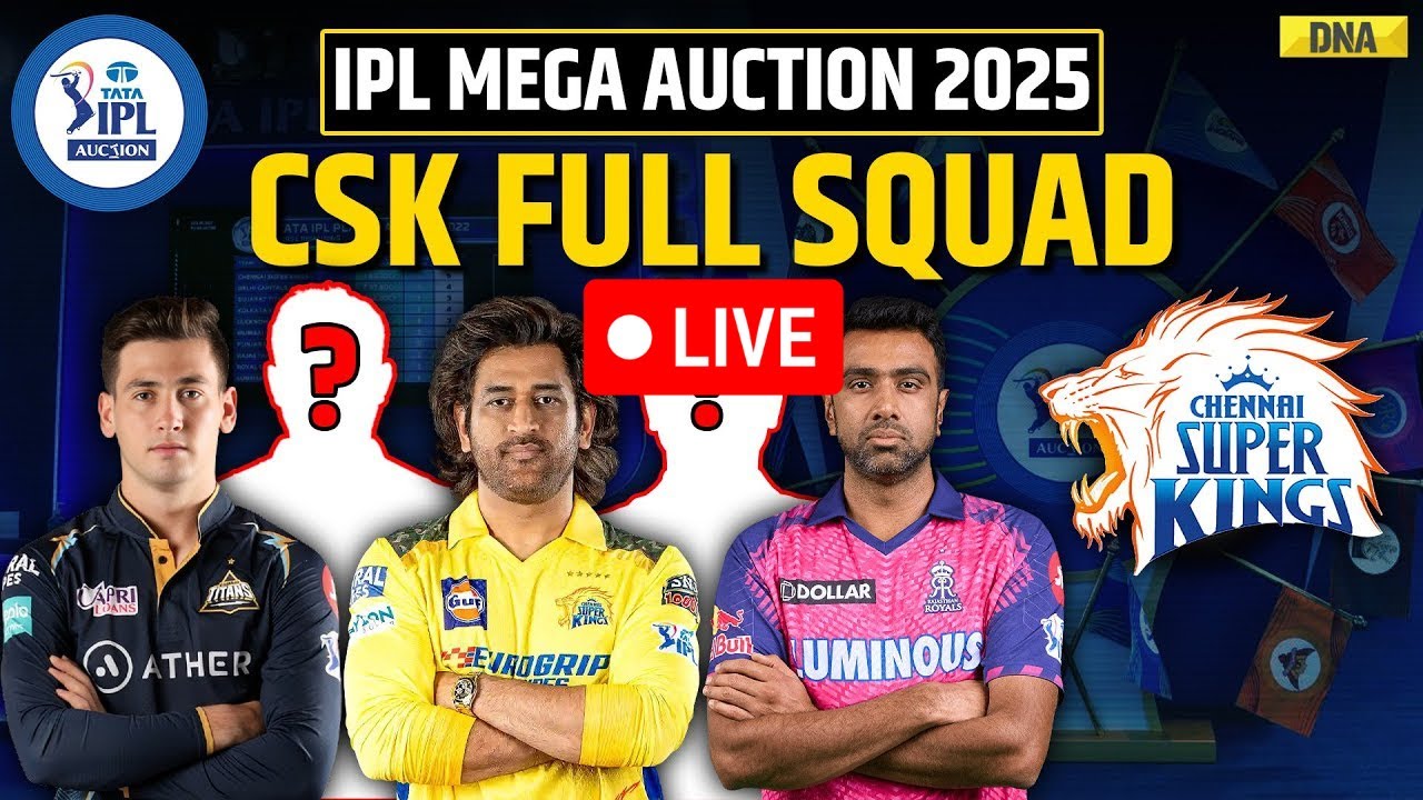 IPL Auction 2025 Live: Chennai Super Kings Full Squad I CSK Squad For IPL 2025 I MS Dhoni