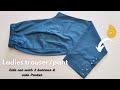Easy Steps of Pocket Pant Cutting and Stitching/Trouser/ Ladies Pant Design/sewing tutorial