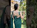 💚Green Backless Blouse Design💚 Saree Fashion #shorts #saree #backless #silksaree #satinsaree