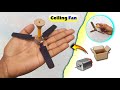 How to Make Ceiling Fan at Home | DC motor Ceiling Fan | Cardboard Ceiling Fan