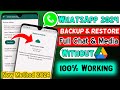 WhatsApp Chat Backup And Restore 2024 | How To Backup & Restore WhatsApp Messages | Chat Transfer