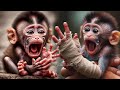 Poor adorable monkey babie hand injury, Animals Top Pic