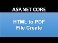 Html to PDF File in ASP.NET CORE | ASP.NET MVC JAVASCRIPT